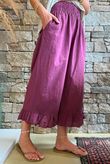 Larc Frill Kick Pant Aubergine